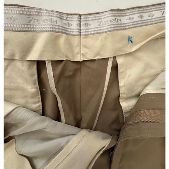 Zanella mens khaki pants Italy size 33x30 - Picture 2 of 4